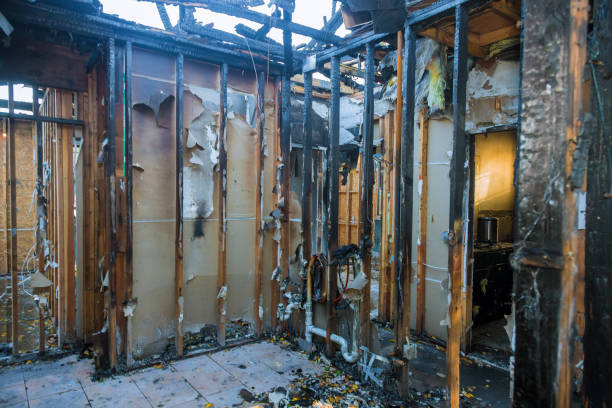 Professional Fire Damage Removal technician working in Marion, MS